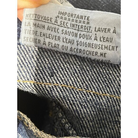 Freego vintage denim straight skirt embellished 26 waist 34 hip 22' long - Picture 4 of 7